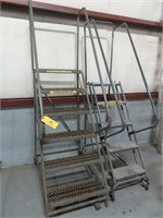 (2) Aircraft Type Warehouse Ladders 6' & 5'