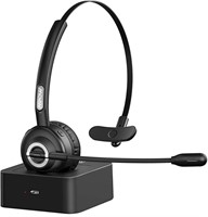 Mpow TH1 Bluetooth Headset with Charge Base