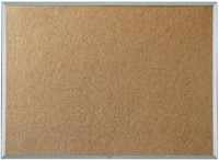 Quartet Cork Bulletin Board, Aluminum Frame 3x2 ft