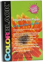 ColorBlack Glossy Resin Inkjet 4x6 photo paper, 50