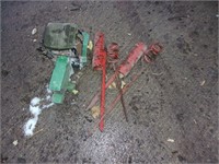 fish rod holders , toy tractor
