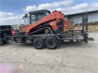 19 FT Double Axle Flatbed Trailer With Ramps