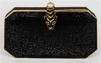 Judith Leiber Black Crystal Minaudiere