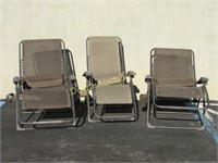 3 PATIO LOUNGERS - G/VG