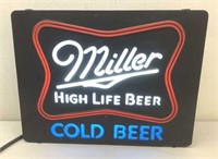 * Miller High Life lighted sign 20x16 plastic