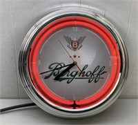 * Berghoff neon clock works 15" glass front