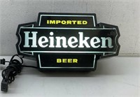 Heineken lighted beer sign 11x7 possibly register