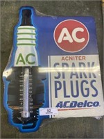 New AC Spark Plugs Advertising Thermometer