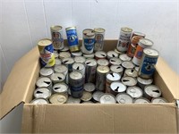 * Lg box of (200+-) assorted label beer cans