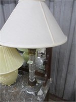 GLASS AND BRASS LAMP