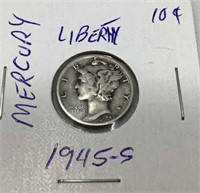 1945-S Mercury Dime