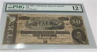 $10. 1864 Confederate State T-68 (PMG)