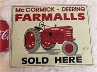 Metal Farmall Tractor Sign