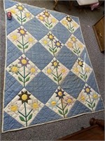 Flower Quilt (has stains)