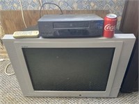 GE VHS PLAYER & RCA TV