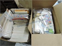 5 boxes of stamps - used, FDC, stamps