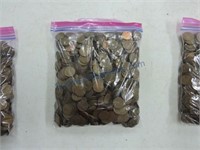 Bag of 1000 Lincoln wheat cents
