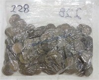 Bag of 228 Indian cents