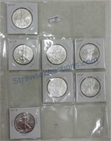 Page of 7 Silver Eagles 2010, 2013, 2014,