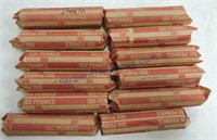 Lot of 12 rolls Lincoln wheat cents