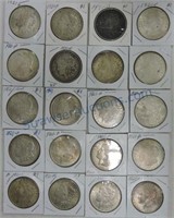 Lot of 20 - 1921 Morgan silver dollars