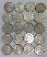 Lot of 20 Peace silver dollars