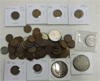 US coin lot: 1863 & 1864 Indian cents,