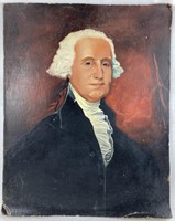 Antique George Washington Painting 18"x23"