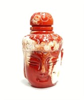 Coral Snuff Bottle 2 1/2" Tall