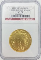 2006 $50 Gold Buffalo NGC MS70