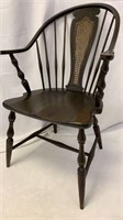Windsor Wood brown slatback arm chair*