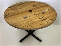Custom made round wood table