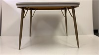 White Rectangle Table w/ Gold Legs