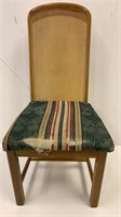 Wicker back chair with cushion (rip)