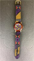 Spaltec vtg 80’s colorful leather band watch