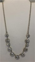 Silver flower necklace