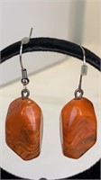 Carnelian stone dangle earrings