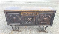 Antique hall table cabinet.