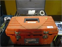 2 TOOLBOXES W/AIR TOOLS, PRY BARS