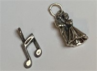 Two Sterling Silver Pendants/Charms
