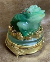 Asian Motif Frog on Stand 5" tall