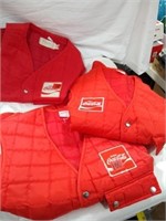 Vintage 70's Red Coke Vests size XL