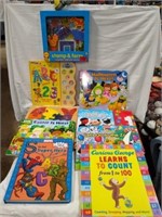 Kid's puzzles and books