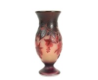 Galle Art Red Glass Vase