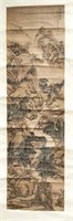Chinese Mountain View Painting Scroll
