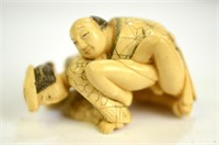 Japanese Carved Erotic Figure Group