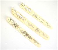 Three Japanese Erotic Letter Openers