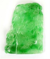 Large Green Natural Jadeite Pendant