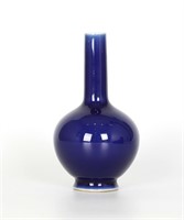 Chinese Blue Glazed Monochrome Vase