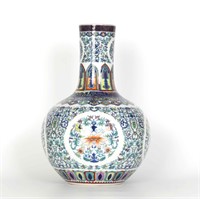 Chinese Doucai Glazed Bottle Vase